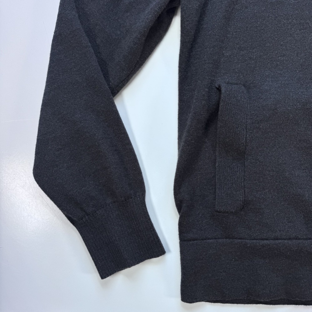 BANANA REPUBLIC Full Zip Hooded Military Sweater Jacket Mens Small Gray Knit - Picture 5 of 16